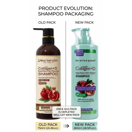 New Keratin/Keratine Queen Collagen+D Shampoo 750ml